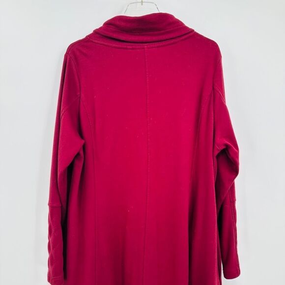 Soft Surroundings Plus Size 1X Red Cowl Neck Amelie Maxi Sweater Dress - Picture 7 of 8